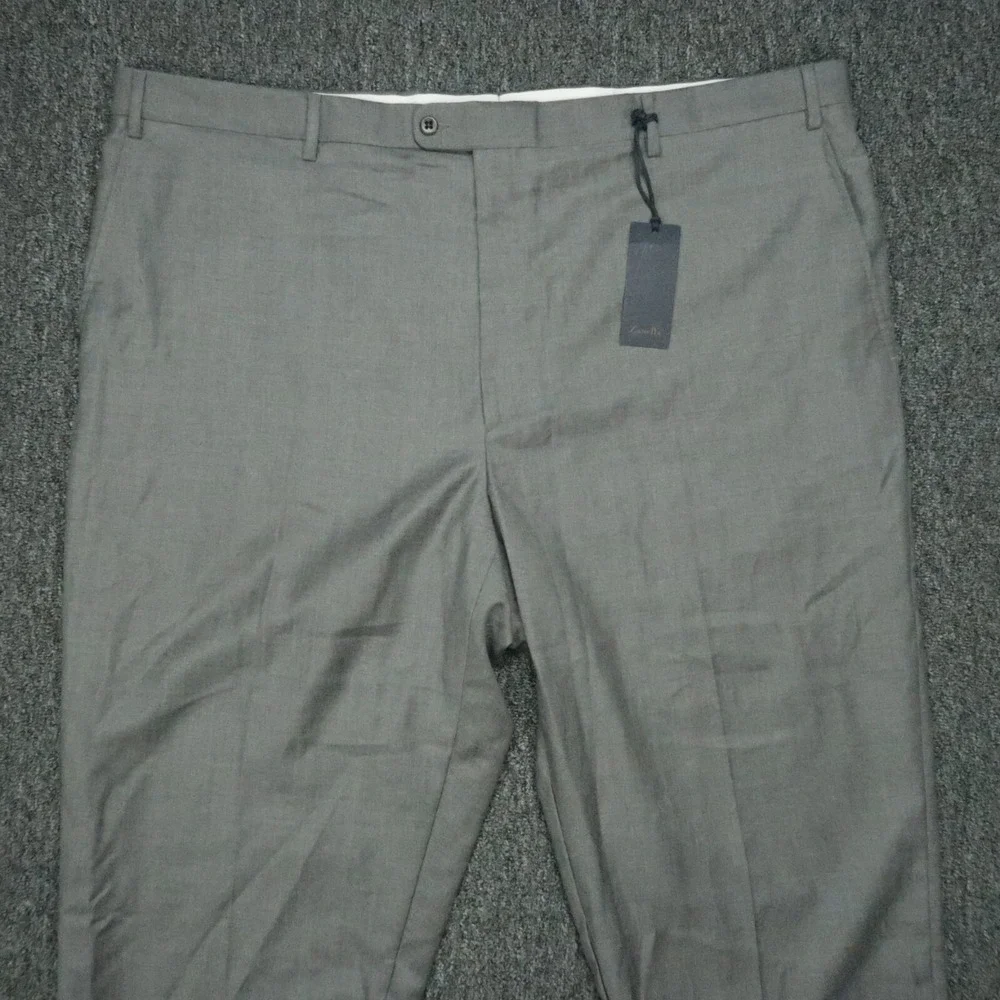 Zanella Pants Mens 46x22 Gray Wool Ken Quattro Lame Trousers NWT‎